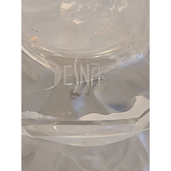 Vintage Desna Czech Semi Frosted Crystal Cherubs & Floral Vase 7.25" Tall EUC - Picture 13 of 13